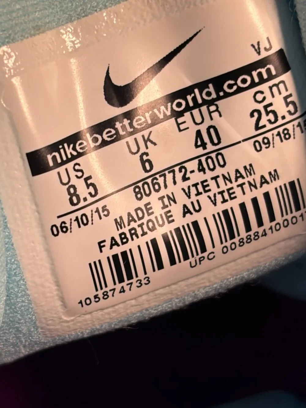 Nike Air‎ Max 2016 Blue Copa Women's Athletic Shoes Size 8.5